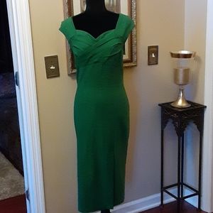 MUXXN kelly green sleeveless stretch formal dress sweetheart neckline sz 8 NEW…